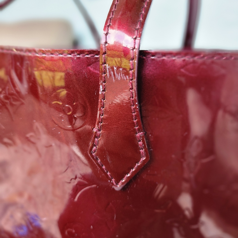 Louis Vuitton Wilshire Rouge Fauviste Mm Monogram Vernis Leather Shoulder Bag - Picture 6 of 6